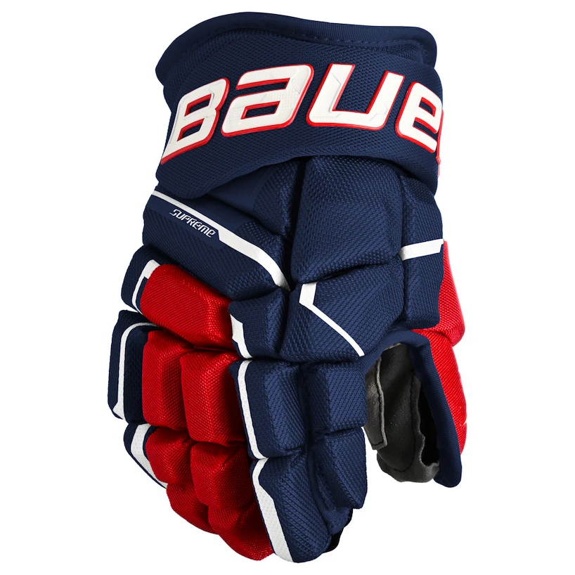 Eishockeyhandschuhe Bauer Supreme MACH Navy/Rot/Weiß Junior