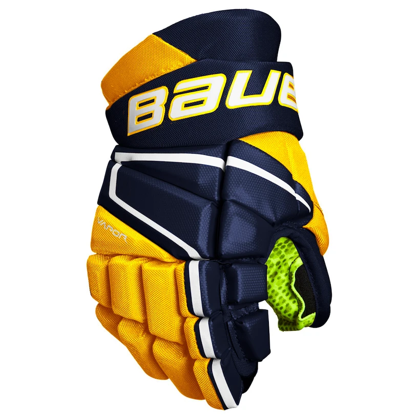 Eishockeyhandschuhe Bauer Vapor 3X Navy/Gold Junior