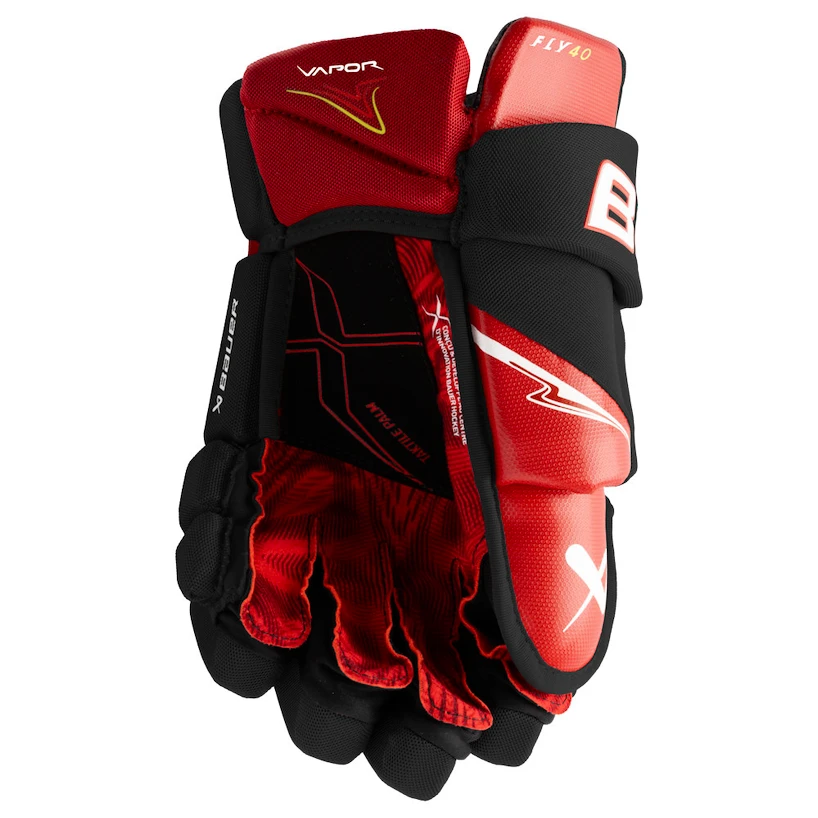 Eishockeyhandschuhe Bauer Vapor FLY40 Schwarz/Rot Intermediate – Bild 2
